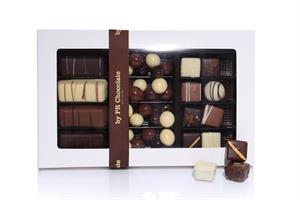 Familiebox Med Chokoladelækkerier by PR Chocolate Æske med rude 400 g